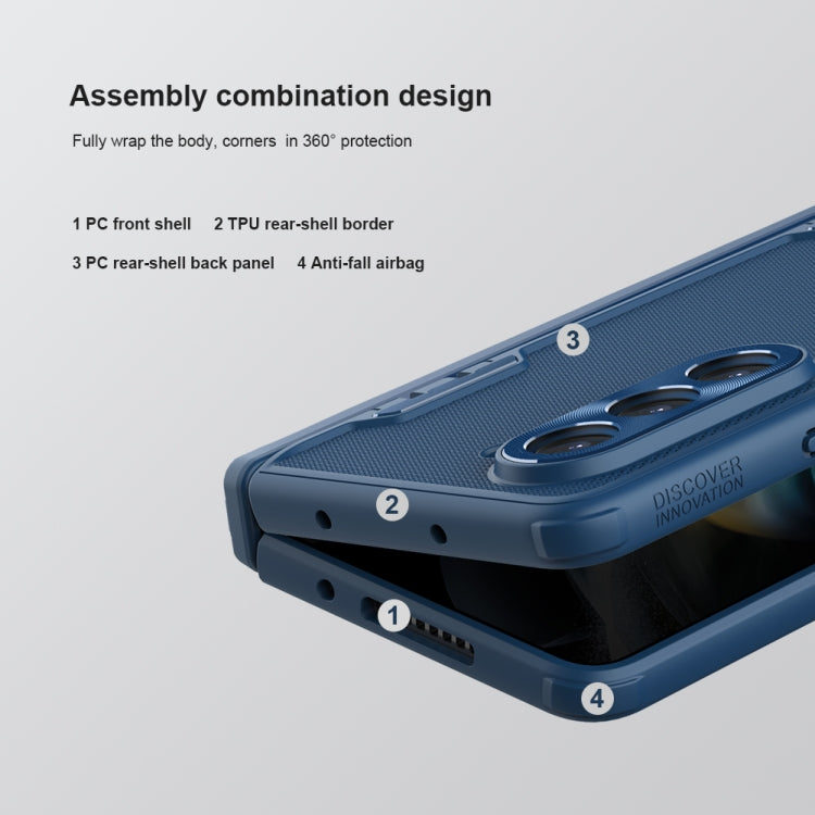 For Samsung Galaxy Z Fold5 NILLKIN Frosted Fold PC + TPU Phone Case with Holder(Green) - free shipping - PMC TechLife - Order now!