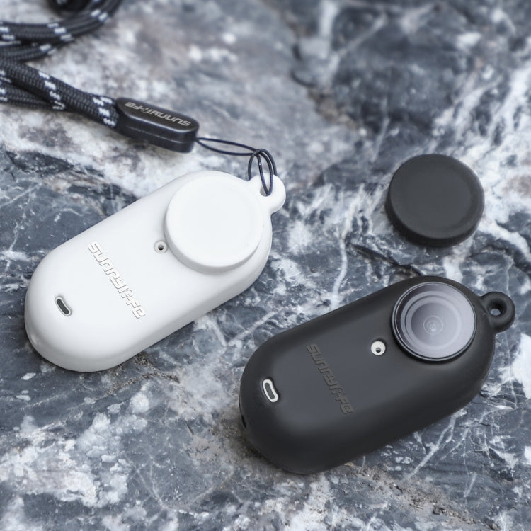 For Insta360 Go 3 Sunnylife IST-BHT594 Camera Body Silicone Case with Lens Cap & Neck Strap(Black) - free shipping - PMC TechLife - Order now!