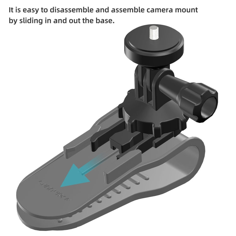 Sunnylife ZJ585 Sun Visor Camera Mount Quick Release Holder 360 Degree Rotating Vlog Bracket(Black) - Case & Bags by Sunnylife | Online Shopping South Africa | PMC TechLife | Buy Now Pay Later Mobicred