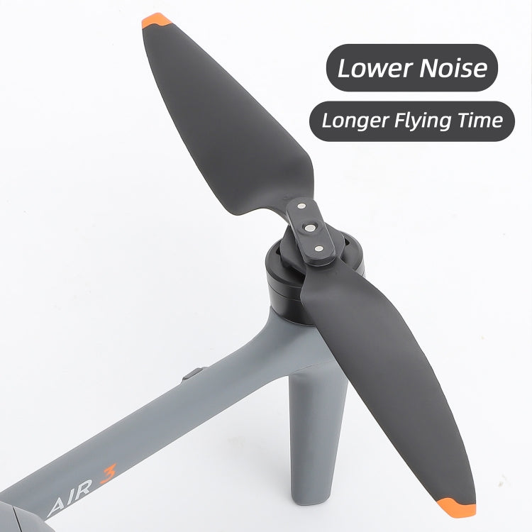 For DJI Air 3 Sunnylife 8747F Low Noise Quick-release Propellers, Style:2 Pairs Orange Tip - DIY Propeller by Sunnylife | Online Shopping South Africa | PMC TechLife