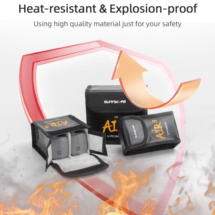 For DJI Air 3 Sunnylife Battery Explosion-proof Safe Bag Protective Li-Po Safe Bag For 3pcs Batteries - Carry Cases & Bags by Sunnylife | Online Shopping South Africa | PMC TechLife | Buy Now Pay Later Mobicred