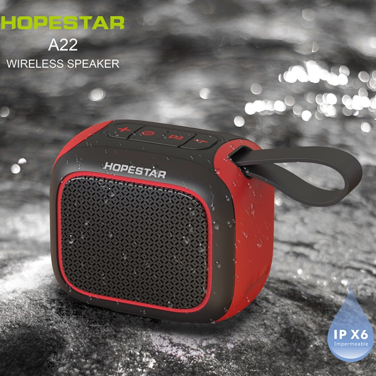 HOPESTAR A22 IPX6 Waterproof Portable Bluetooth Speaker Outdoor Subwoofer(Blue Red) - free shipping - PMC TechLife - Order now!
