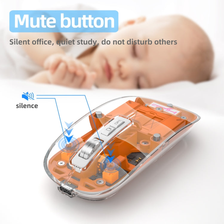 HXSJ T900 Transparent Magnet Three-mode Wireless Gaming Mouse(Black) - free shipping - PMC TechLife - Order now!