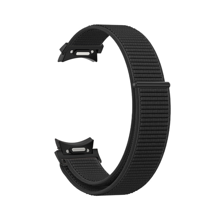 For Samsung Galaxy Watch  7 / 6 Woven Nylon Loop Watch Band(Black) - Watch Bands by PMC TechLife | Online Shopping South Africa | PMC TechLife | Buy Now Pay Later Mobicred