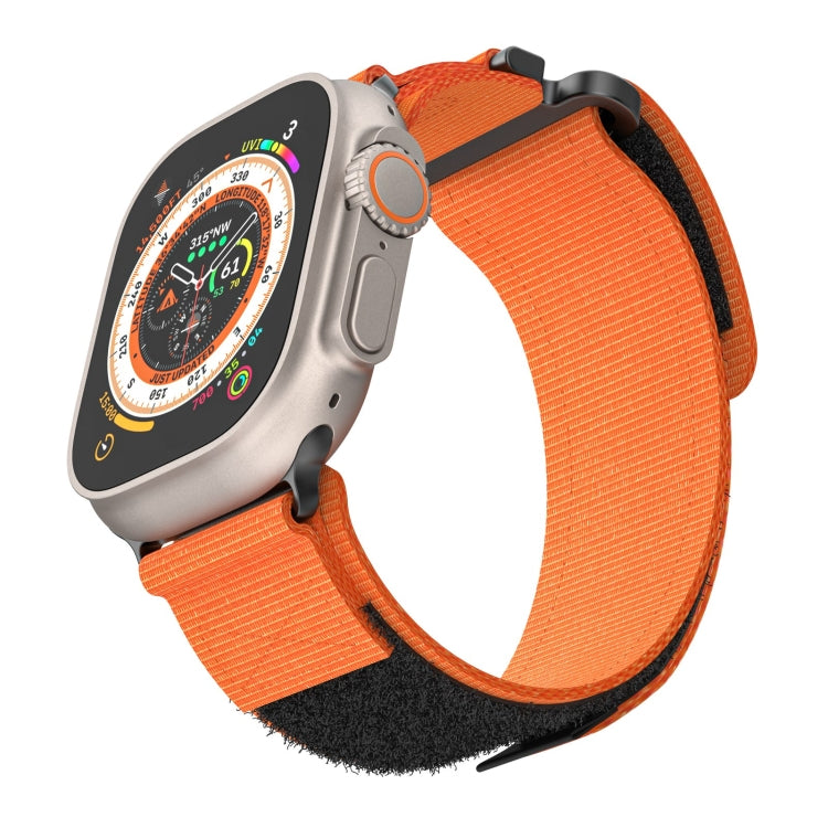 For Apple Watch SE 2023 44mm AW Nylon Two-Section Watch Band(Orange) - Watch Bands by PMC TechLife | Online Shopping South Africa | PMC TechLife