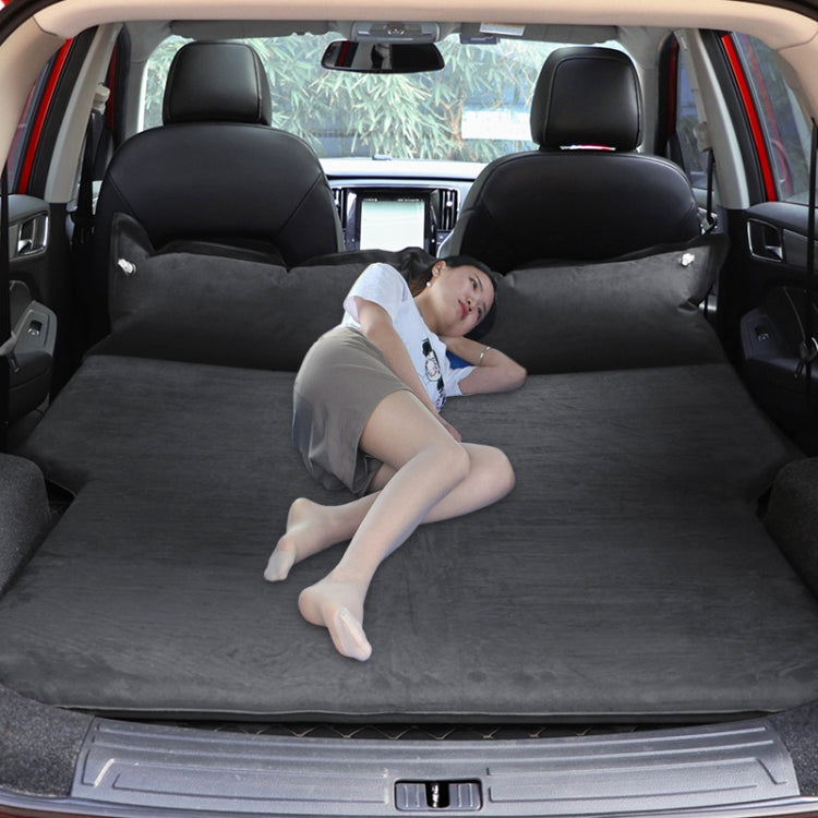 Universal Car Suede Sleeping Mat Mattress Off-road SUV Trunk Travel Inflatable Mattress Air Bed, Size:180 x 130 x 102cm(Black) - Seat Accessories by PMC TechLife | Online Shopping South Africa | PMC TechLife