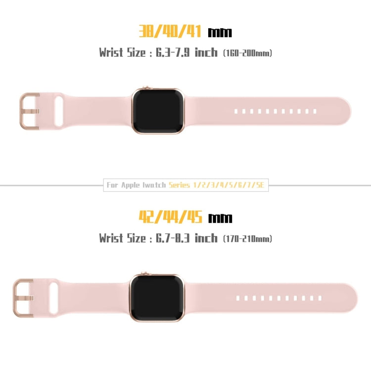For Apple Watch Series 9 41mm Pin Buckle Silicone Watch Band(Pink Sand) - Watch Bands by PMC TechLife | Online Shopping South Africa | PMC TechLife