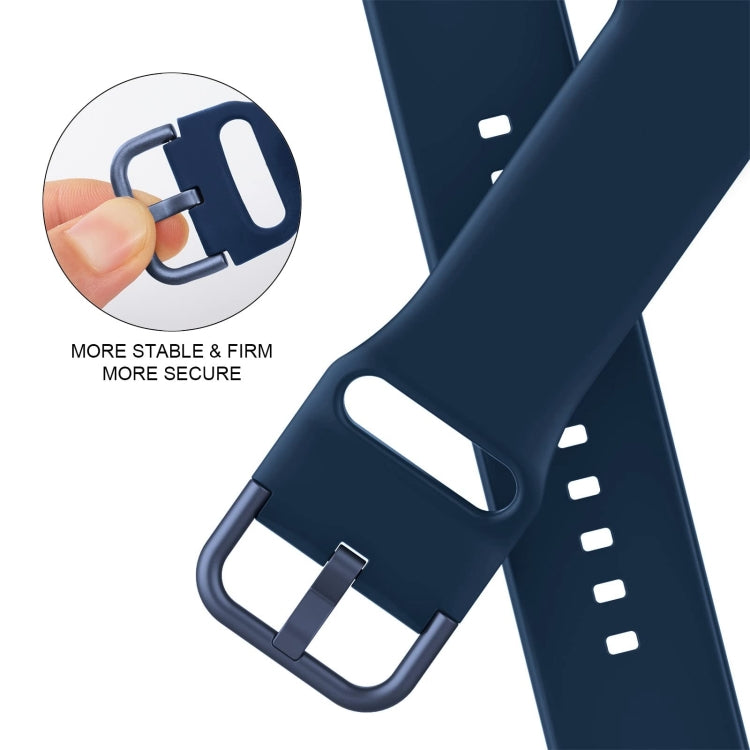 For Apple Watch Series 9 41mm Pin Buckle Silicone Watch Band(Abyss Blue) - Watch Bands by PMC TechLife | Online Shopping South Africa | PMC TechLife