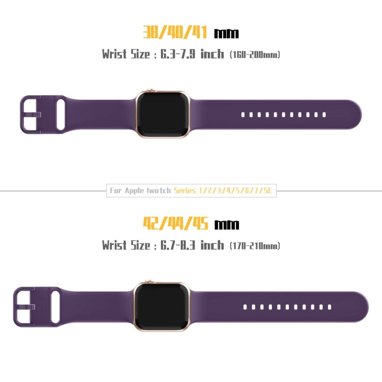 For Apple Watch Series 9 41mm Pin Buckle Silicone Watch Band(Dark Purple) - Watch Bands by PMC TechLife | Online Shopping South Africa | PMC TechLife