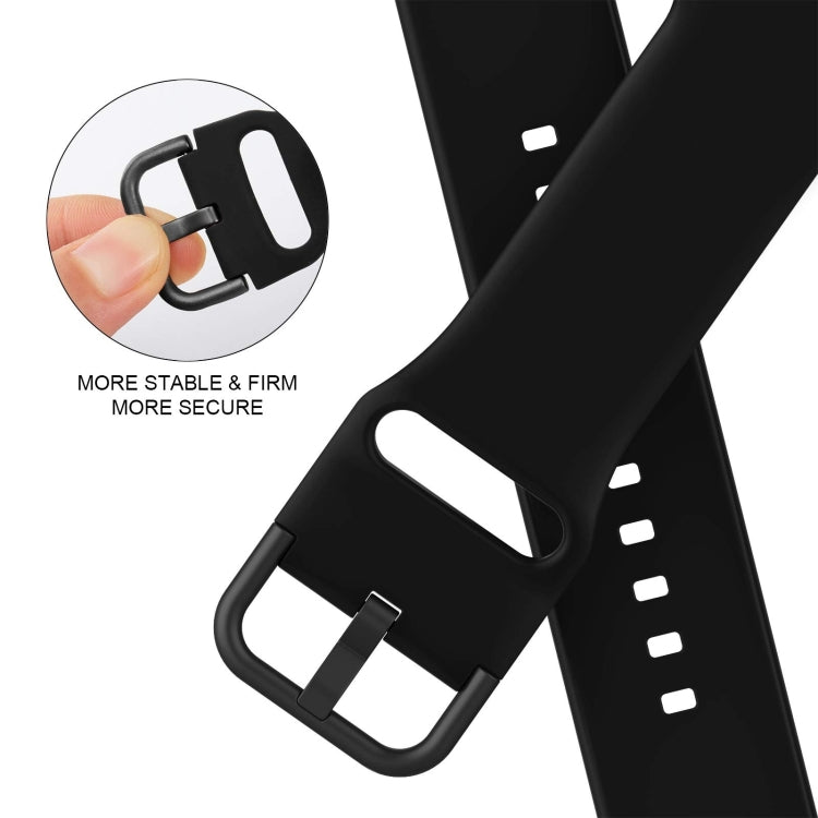 For Apple Watch Series 9 45mm Pin Buckle Silicone Watch Band(Black) - Watch Bands by PMC TechLife | Online Shopping South Africa | PMC TechLife