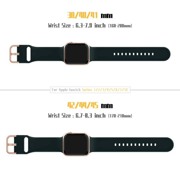 For Apple Watch Series 9 45mm Pin Buckle Silicone Watch Band(Dark Green) - Watch Bands by PMC TechLife | Online Shopping South Africa | PMC TechLife