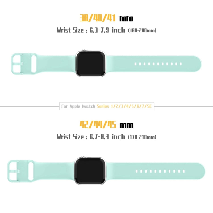 For Apple Watch SE 2023 44mm Pin Buckle Silicone Watch Band(Mint Green) - Watch Bands by PMC TechLife | Online Shopping South Africa | PMC TechLife