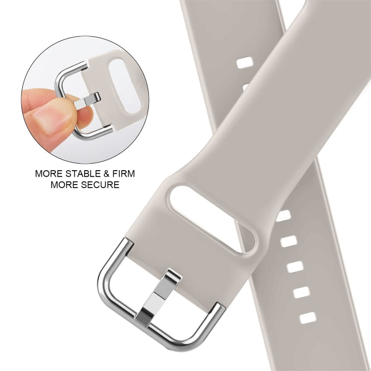 For Apple Watch SE 2023 44mm Pin Buckle Silicone Watch Band(Starlight) - Watch Bands by PMC TechLife | Online Shopping South Africa | PMC TechLife