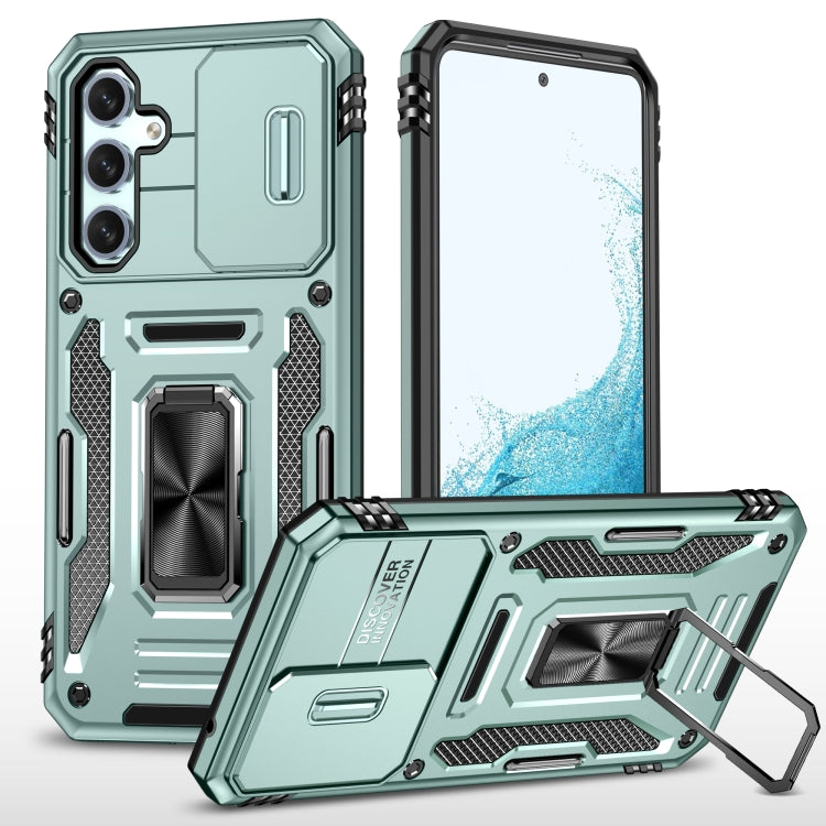 For Samsung Galaxy A54 Armor PC + TPU Camera Shield Phone Case(Alpine Green) - free shipping - PMC TechLife - Order now!
