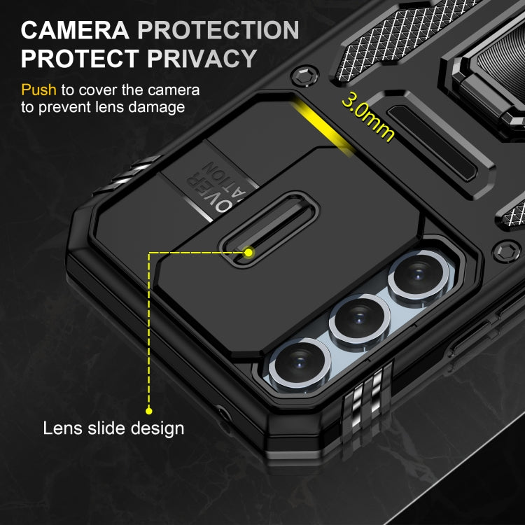 For Samsung Galaxy S23 FE 5G Armor PC + TPU Camera Shield Phone Case(Black) - free shipping - PMC TechLife - Order now!