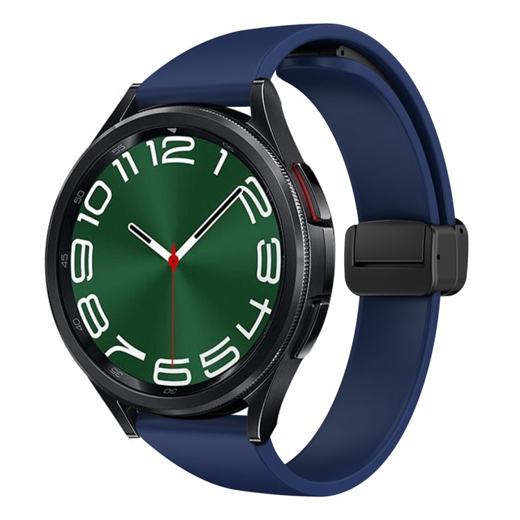 For Samsung Galaxy Watch 6 / 6 Classic Magnetic Black Buckle Slim Silicone Watch Band(Midnight Blue) - Watch Bands by PMC TechLife | Online Shopping South Africa | PMC TechLife