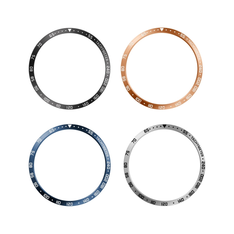 For Samsung Galaxy Watch6 Classic 47mm E Style Smart Watch Steel Ring Protective Frame(Black) - Watch Cases by PMC TechLife | Online Shopping South Africa | PMC TechLife