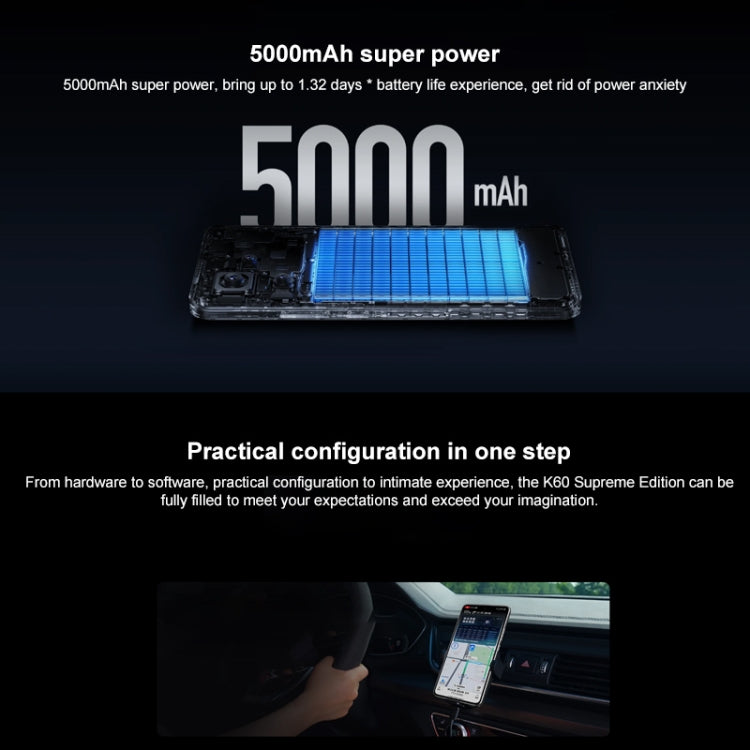 Xiaomi Redmi K60 Ultra 5G, 16GB+256GB,  6.67 inch MIUI 14 Mediatek Dimensity 9200+ Octa Core up to 3.35GHz, NFC, Network: 5G(Black) - free shipping - PMC TechLife - Order now!