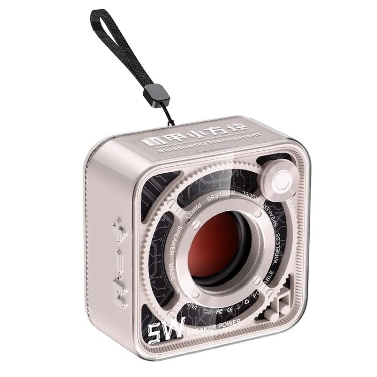 T&G DW12 Portable Mini Wireless Bluetooth Speaker Transparent Subwoofer Support TF Card(White) - Mini Speaker by T&G | Online Shopping South Africa | PMC TechLife | Buy Now Pay Later Mobicred