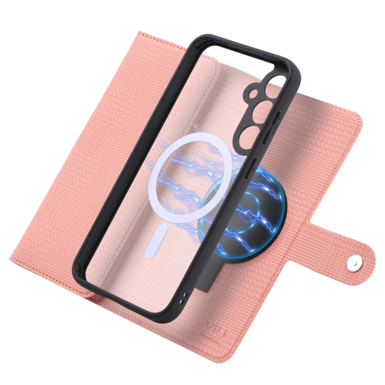 For Samsung Galaxy S23 FE 5G ViLi GHB Series MagSafe Magnetic Zipper Leather Phone Case(Pink) - Galaxy S23 FE 5G Cases by ViLi | Online Shopping South Africa | PMC TechLife | Buy Now Pay Later Mobicred