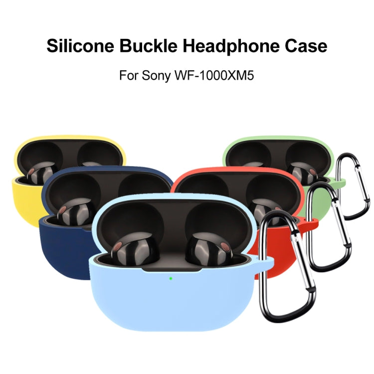 For Sony WF-1000XM5 Wireless Bluetooth Earphone Silicone Protective Case(Dark Blue) - Sony Earphone Case by PMC TechLife | Online Shopping South Africa | PMC TechLife