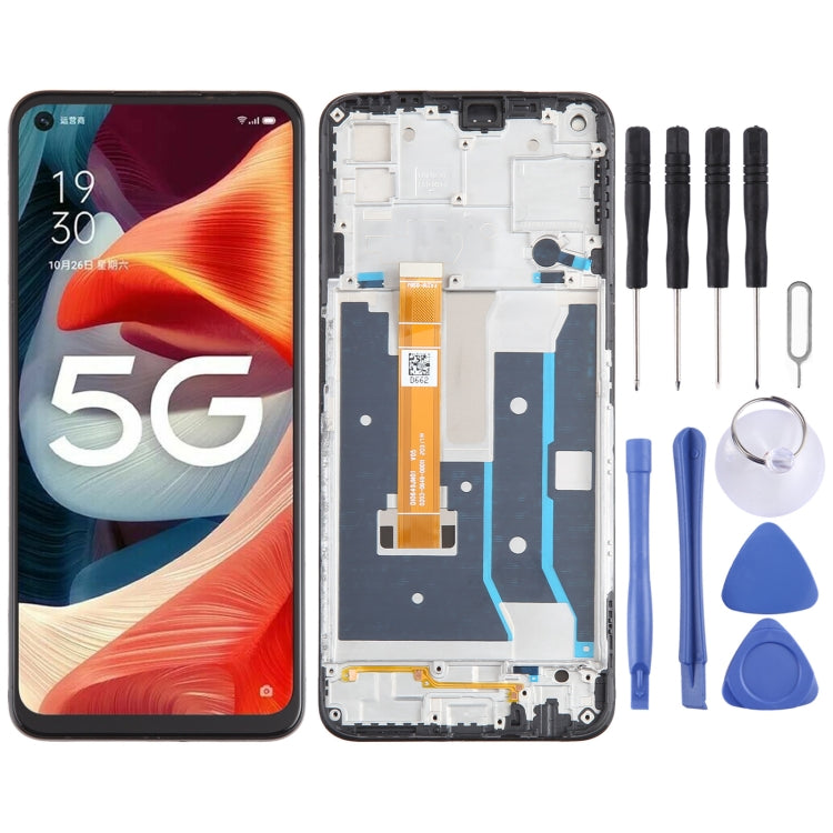 For OPPO A53 5G OEM LCD Screen Digitizer Full Assembly with Frame - LCD Screen by PMC TechLife | Online Shopping South Africa | PMC TechLife