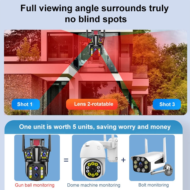 DF-3HBJ 8MP HD IP66 Waterproof Outdoor WiFi IP Camera Support  Dual Light Source / Outside Lamp, Plug:EU Plug - free shipping - PMC TechLife - Order now!