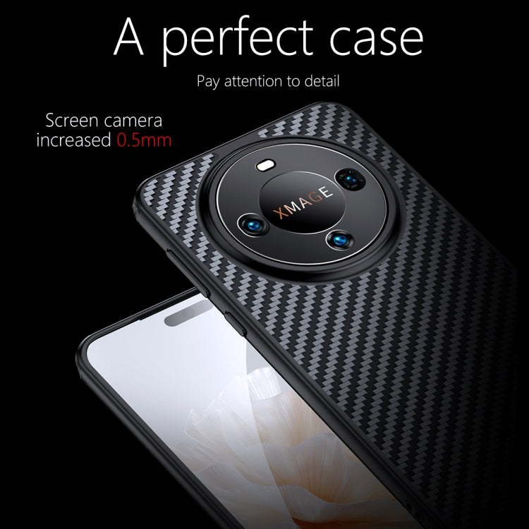 For Huawei Mate 60 Pro wlons Magsafe Carbon Fiber Kevlar TPU Phone Case(Black) - Huawei Cases by wlons | Online Shopping South Africa | PMC TechLife | Buy Now Pay Later Mobicred