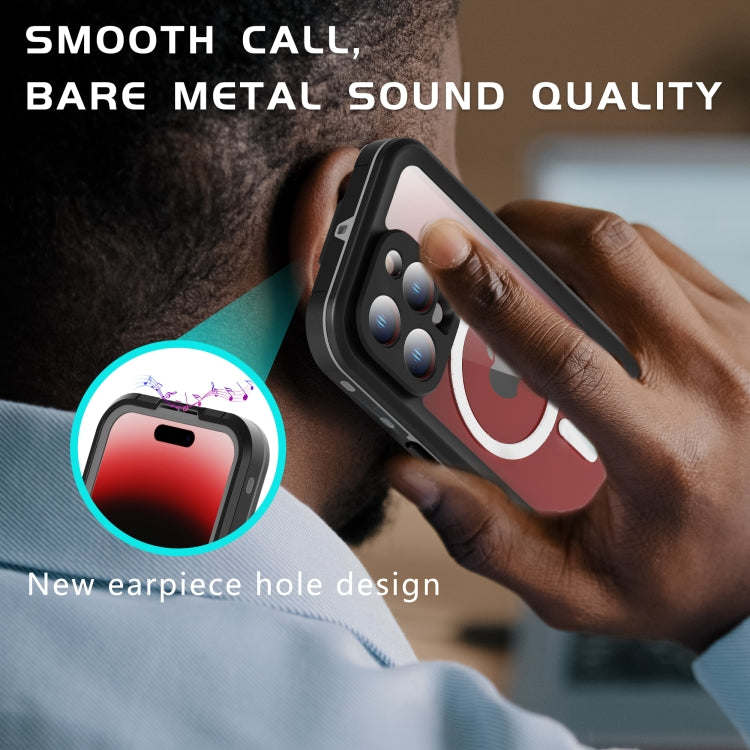 For iPhone 15 Pro RedPepper IP68 Waterproof MagSafe Phone Case(Black) - free shipping - PMC TechLife - Order now!