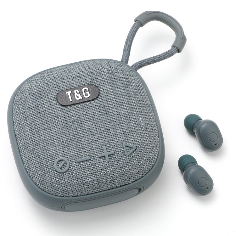T&G TG-813 2 in 1 TWS Bluetooth Speaker Earphone with Charging Box(Grey) - Mini Speaker by T&G | Online Shopping South Africa | PMC TechLife | Buy Now Pay Later Mobicred