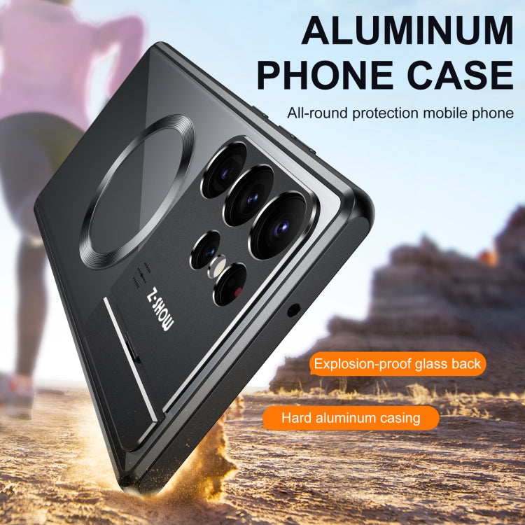 For Samsung Galaxy S24 Ultra 5G Aromatherapy Holder Single-sided MagSafe Magnetic Phone Case(Black) - Galaxy S24 Ultra 5G Cases by PMC TechLife | Online Shopping South Africa | PMC TechLife