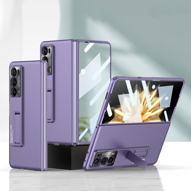 For Honor Magic V2 GKK Integrated Ultra-thin Folding Phone Case with Stand(Purple) - Honor Cases by GKK | Online Shopping South Africa | PMC TechLife | Buy Now Pay Later Mobicred