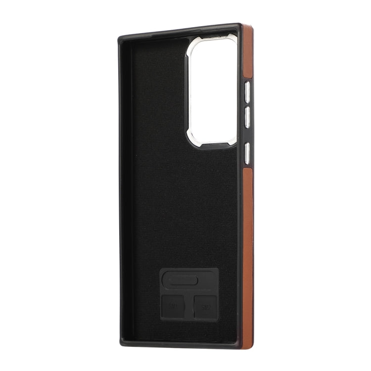 For Samsung Galaxy S23 Ultra 5G Side Leather Magsafe Phone Case(Brown) - Galaxy S23 Ultra 5G Cases by PMC TechLife | Online Shopping South Africa | PMC TechLife