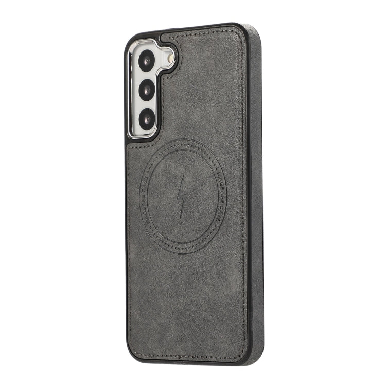 For Samsung Galaxy S23+ 5G Side Leather Magsafe Phone Case(Gray) - Galaxy S23+ 5G Cases by PMC TechLife | Online Shopping South Africa | PMC TechLife | Buy Now Pay Later Mobicred