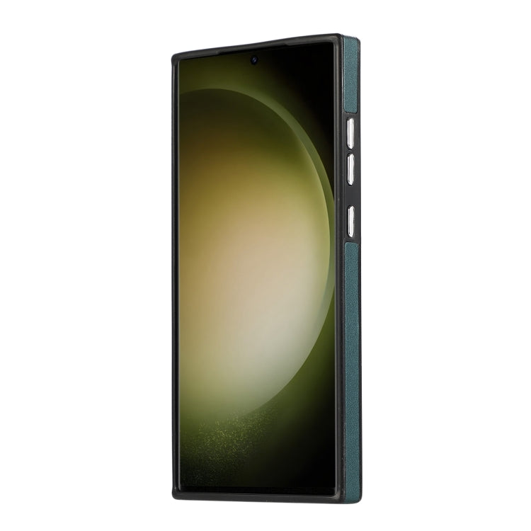For Samsung Galaxy S22 Ultra 5G Side Leather Magsafe Phone Case(Green) - Galaxy S22 Ultra 5G Cases by PMC TechLife | Online Shopping South Africa | PMC TechLife