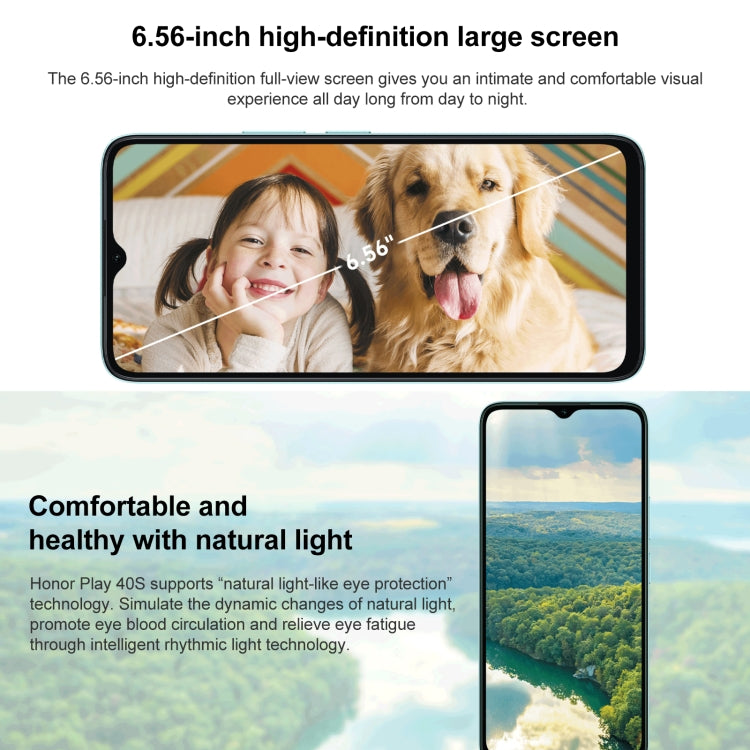 Honor Play 40S 5G, 4GB+128GB, 6.56 inch MagicOS 7.1 Snapdragon 480 Plus Octa Core up to 2.2GHz, Network: 5G, Not Support Google Play(Magic Night Black) - free shipping - PMC TechLife - Order now!