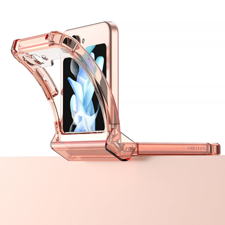 For Samsung Galaxy Z Flip5 GKK Electroplated Airbag Hinge Shockproof Phone Case(Transparent Green) - Galaxy Z Flip5 Cases by GKK | Online Shopping South Africa | PMC TechLife | Buy Now Pay Later Mobicred