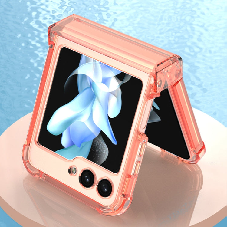 For Samsung Galaxy Z Flip5 GKK Electroplated Airbag Hinge Shockproof Phone Case(Transparent) - Galaxy Z Flip5 Cases by GKK | Online Shopping South Africa | PMC TechLife | Buy Now Pay Later Mobicred