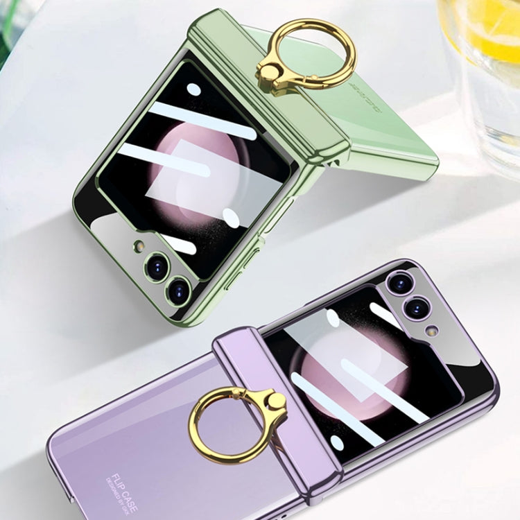 For Samsung Galaxy Z Flip5 GKK Magnetic Folding Phantom Rotary Phone Case with Ring Holder(Champagne Gold) - free shipping - PMC TechLife - Order now!