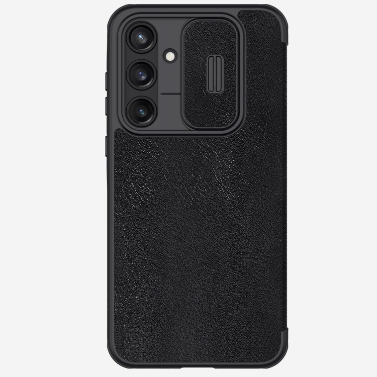 For Samsung Galaxy A55 NILLKIN QIN Series Pro Sliding Camera Cover Design Leather Phone Case(Black) - Galaxy Phone Cases by NILLKIN | Online Shopping South Africa | PMC TechLife