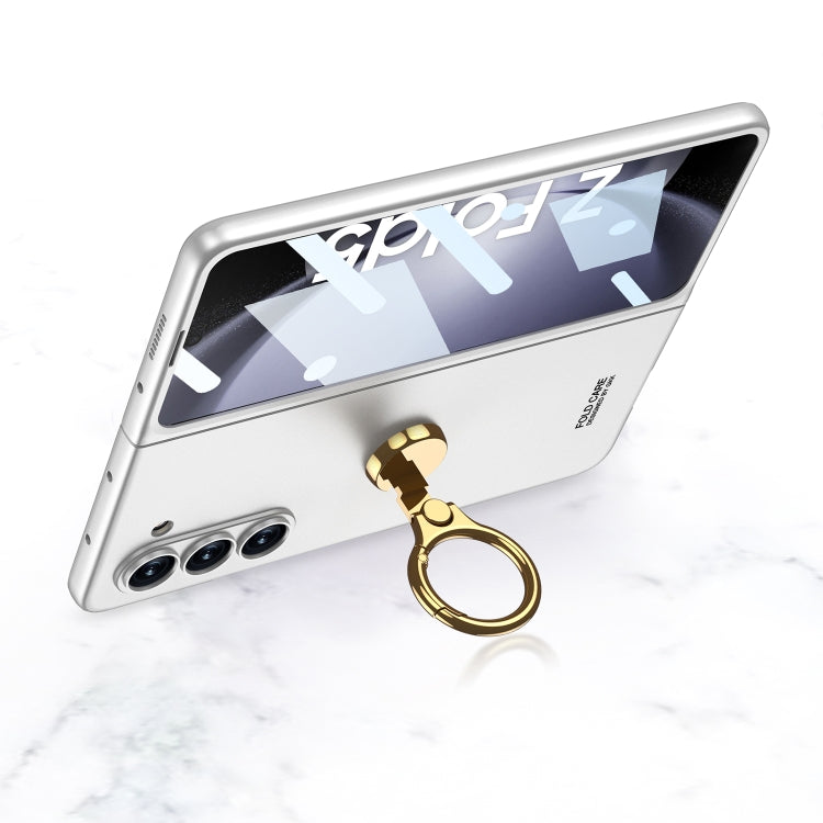 For Samsung Galaxy Z Fold5 GKK Ultra-thin Triaxial Ring Holder PC Phone Case(Misty Gold) - Galaxy Z Fold5 Cases by GKK | Online Shopping South Africa | PMC TechLife | Buy Now Pay Later Mobicred