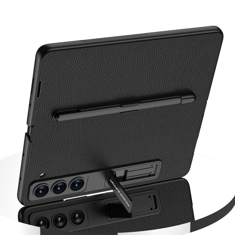 For Samsung Galaxy Z Fold5 GKK Flip Leather All-Inclusive Phone Case with Pen Holder(Carbon Fiber) - free shipping - PMC TechLife - Order now!