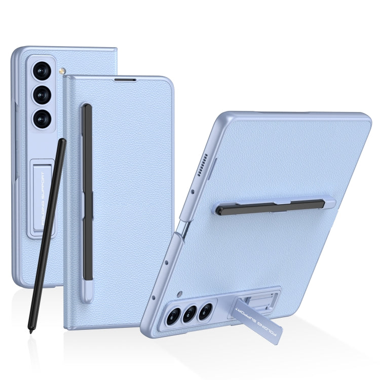 For Samsung Galaxy Z Fold5 GKK Flip Leather All-Inclusive Phone Case with Pen Holder(Light Blue) - free shipping - PMC TechLife - Order now!