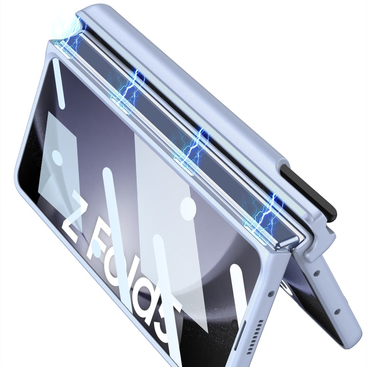 For Samsung Galaxy Z Fold5 GKK Integrated Magnetic Folding Hinge Phone Case with Wrist Strap & Pen Holder(Carbon Fiber) - Galaxy Z Fold5 Cases by GKK | Online Shopping South Africa | PMC TechLife | Buy Now Pay Later Mobicred