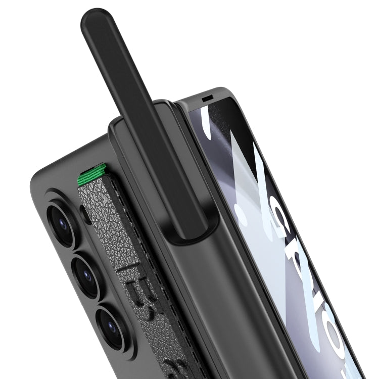 For Samsung Galaxy Z Fold5 GKK Integrated Magnetic Folding Hinge Phone Case with Wrist Strap & Pen Holder(Green) - Galaxy Z Fold5 Cases by GKK | Online Shopping South Africa | PMC TechLife