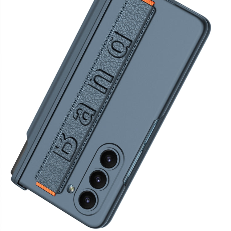 For Samsung Galaxy Z Fold5 GKK Integrated Magnetic Folding Hinge Phone Case with Wrist Strap & Pen Holder(Green) - Galaxy Z Fold5 Cases by GKK | Online Shopping South Africa | PMC TechLife