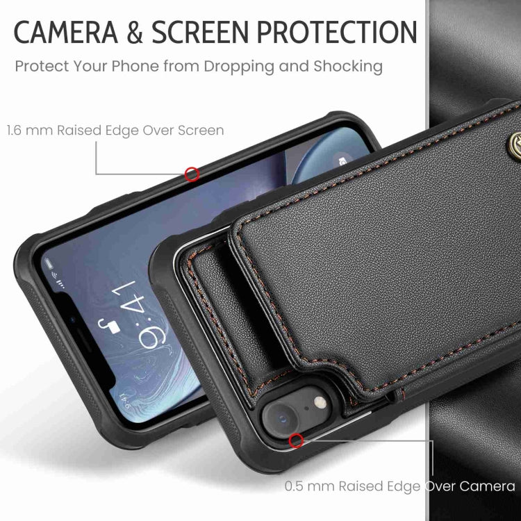 For iPhone XR CaseMe C22 Card Slots Holder RFID Anti-theft Phone Case(Black) - free shipping - PMC TechLife - Order now!