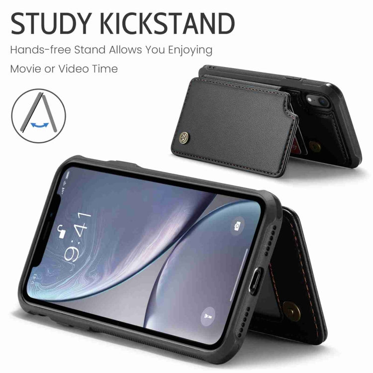 For iPhone XR CaseMe C22 Card Slots Holder RFID Anti-theft Phone Case(Black) - free shipping - PMC TechLife - Order now!
