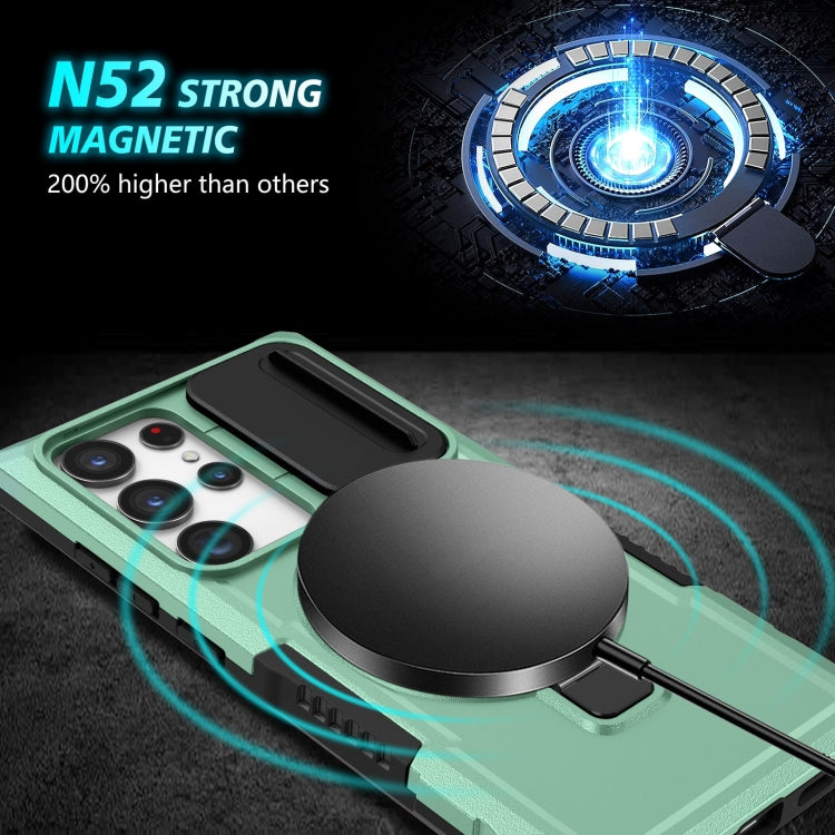 For Samsung Galaxy S23 Ultra 5G Sliding Camshield Magsafe Holder TPU Hybrid PC Phone Case(Light Blue) - Galaxy S23 Ultra 5G Cases by PMC TechLife | Online Shopping South Africa | PMC TechLife