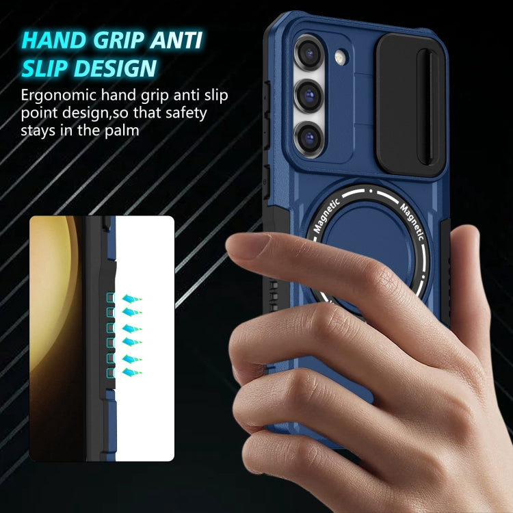 For Samsung Galaxy S23+ 5G Sliding Camshield Magsafe Holder TPU Hybrid PC Phone Case(Royal Blue) - Galaxy S23+ 5G Cases by PMC TechLife | Online Shopping South Africa | PMC TechLife